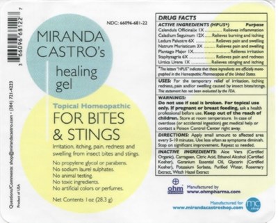 1oz Bottle Label (Healing Gel For Bites And Stings)